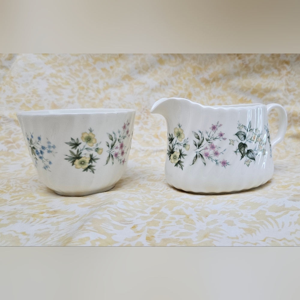 Reduced Price!  Minton Spring Valley Cream & Sugar Set